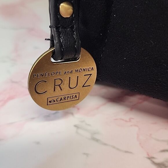 CAPRISA PENELOPE & MONICA CRUZ BLACK SUEDE LEATHER HANDBAG NWOT - Picture 2 of 11